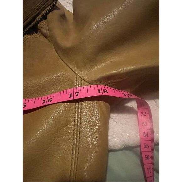 Black Rivet camel color genuine leather jacket - Picture 10 of 10